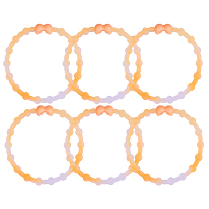 Clear Neon Orange PRO Hair Ties (6-Pack): Burst of Sunshine for Your Hair
