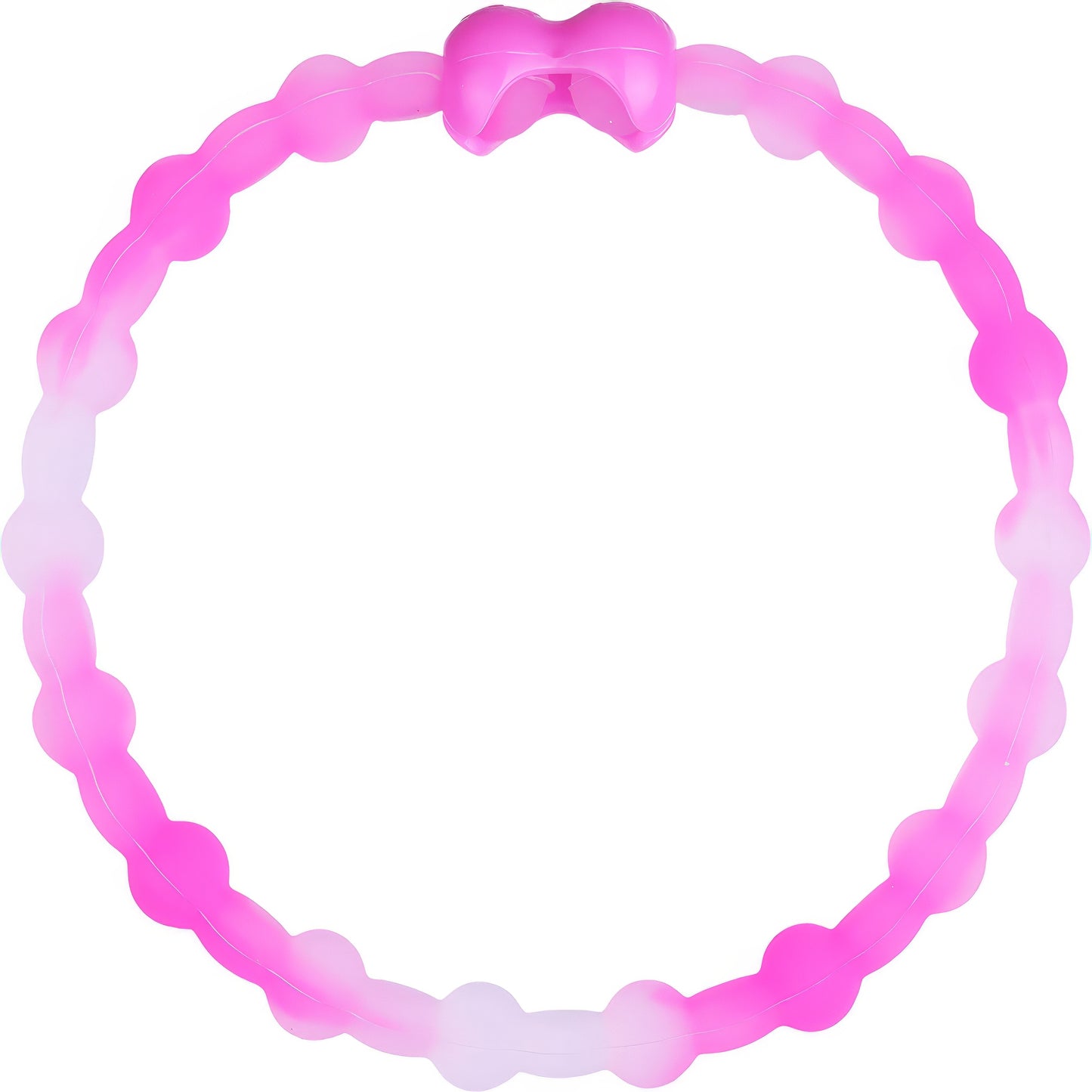 Clear Neon Pink Hair Ties (4-Pack) | Unik stil, säkert grepp, bekvämt slitage