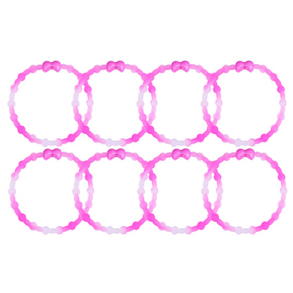 Clear Neon Pink Hair Ties (8 paquete) - Combina audazmente la diversión y la función