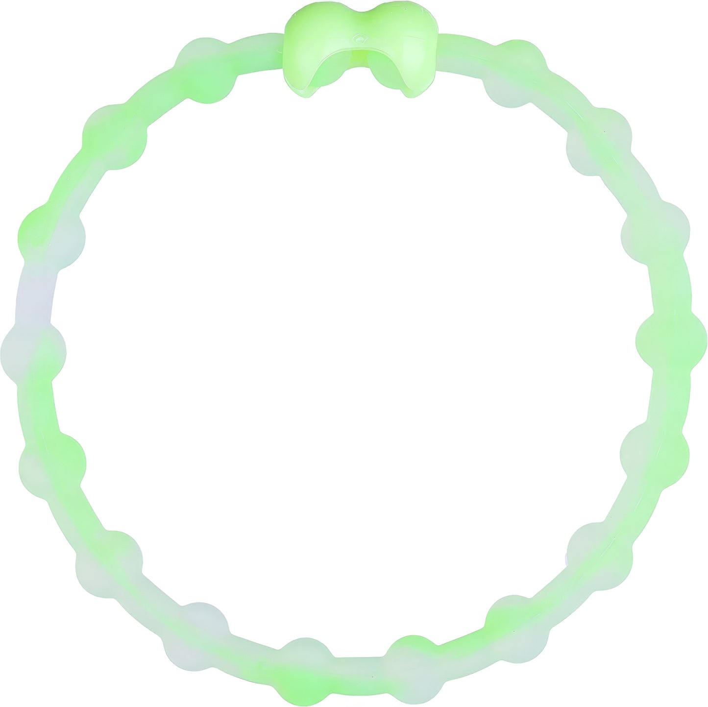 Clear Neon Green Hair Ties (4-Pack) | Unique Style, Secure Hold, Comfortable Wear