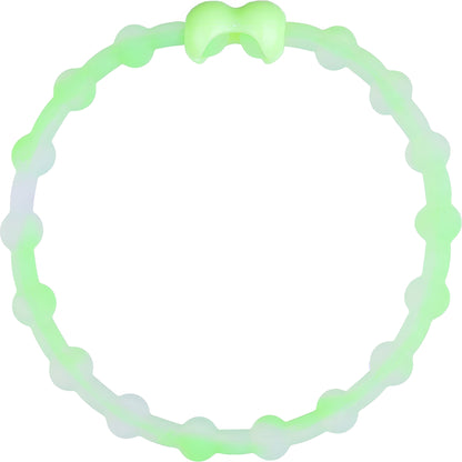 Clear Neon Green Hair Ties (4-Pack) | Unique Style, Secure Hold, Comfortable Wear