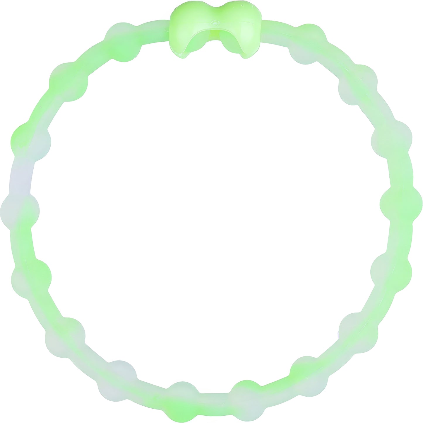 Clear Neon Green Hair Ties (8 Pack) - Shine Bright with Every Style