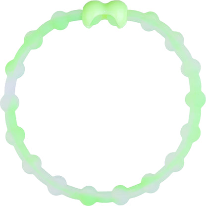 Clear Neon Green Hair Ties (8 Pack) - Shine Bright with Every Style