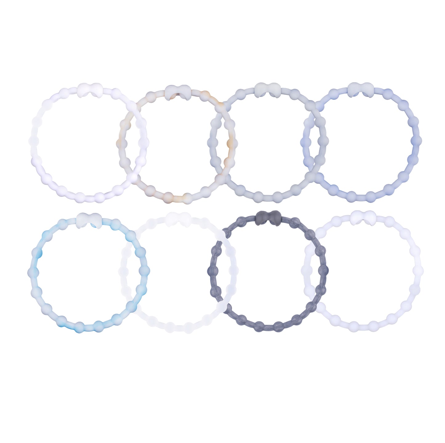 Frost Whisper Pack Hair Ties (8 Pack): Capture the Essence of Winter with Effortless Style