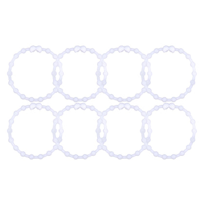 Glow White Hair Ties (8 Pack): Light Up Your Look with Sophisticated Shine
