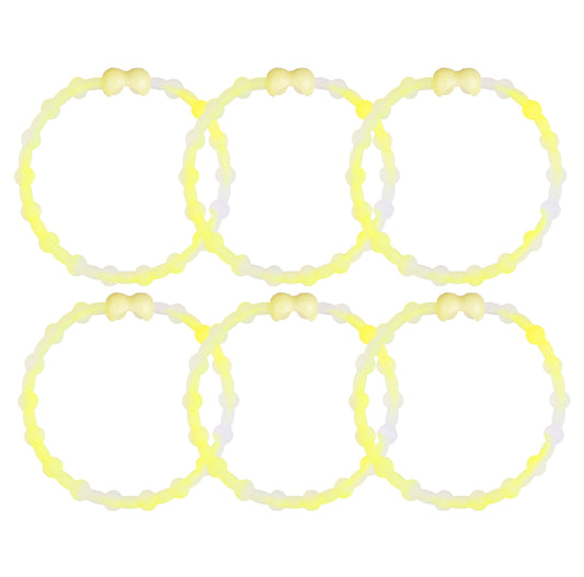 Clear Neon Yellow PRO Hair Ties (6-Pack): Burst of Sunshine for Your Hair