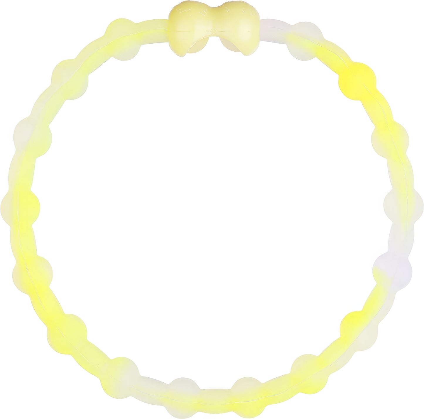 Clear Neon Yellow Hair Ties (4-Pack) | Unik stil, säkert grepp, bekvämt slitage