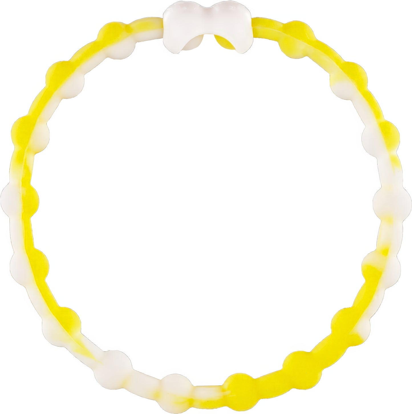 White & Yellow Hair Ties (4-Pack): Sunshine and Purity Unite for Endless Style Options