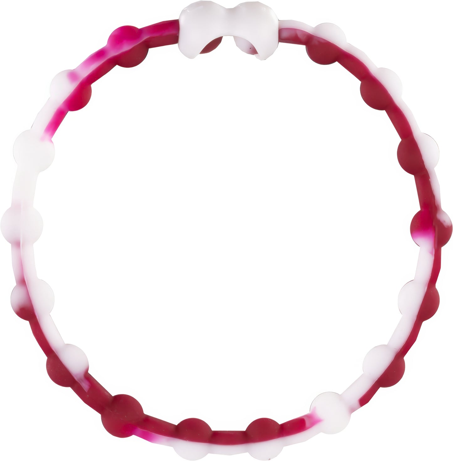 White Maroon Pro Hair Ties: Fácil liberación ajustable para cada paquete tipo cabello de 8