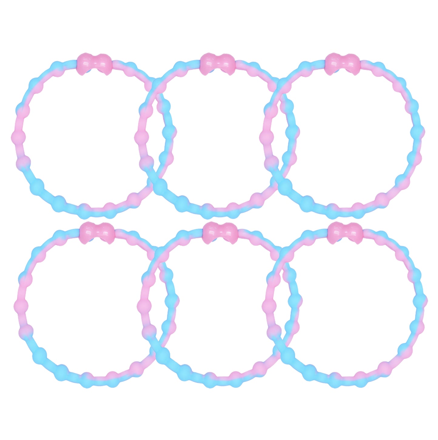 Cotton Candy Hair Ties (6-Pack): Sweet &amp; Playful Style for Your Hair