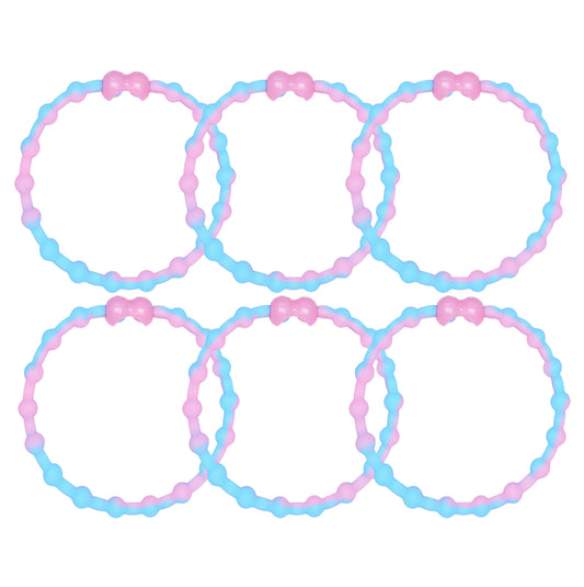 Cotton Candy Hair Ties (6-Pack): Sweet &amp; Playful Style for Your Hair