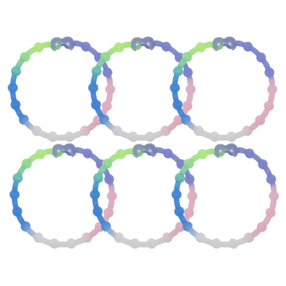 Glow Mix Hair Ties (6-Pack): Light Up Your Style with Neon Fun