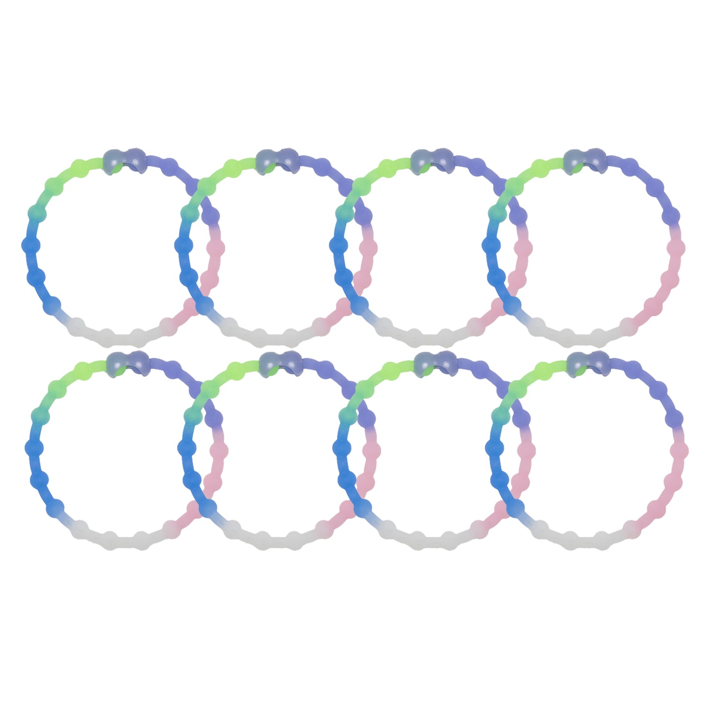 Glow Mix Hair Ties (8 Pack): Light Up Your Day with a Rainbow of Brilliance