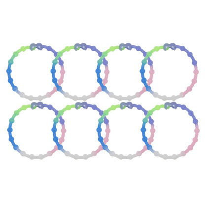 Glow Mix Hair Ties (8 Pack): Light Up Your Day with a Rainbow of Brilliance