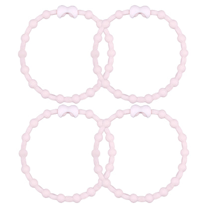 Blush Hair Ties (4 Pack) | Uniek ontwerp, veilige vasthouden, zacht voor haar