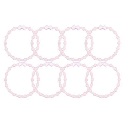 Blush Pro Hair Ties: Release facile réglable pour chaque pack de type de cheveux de 8