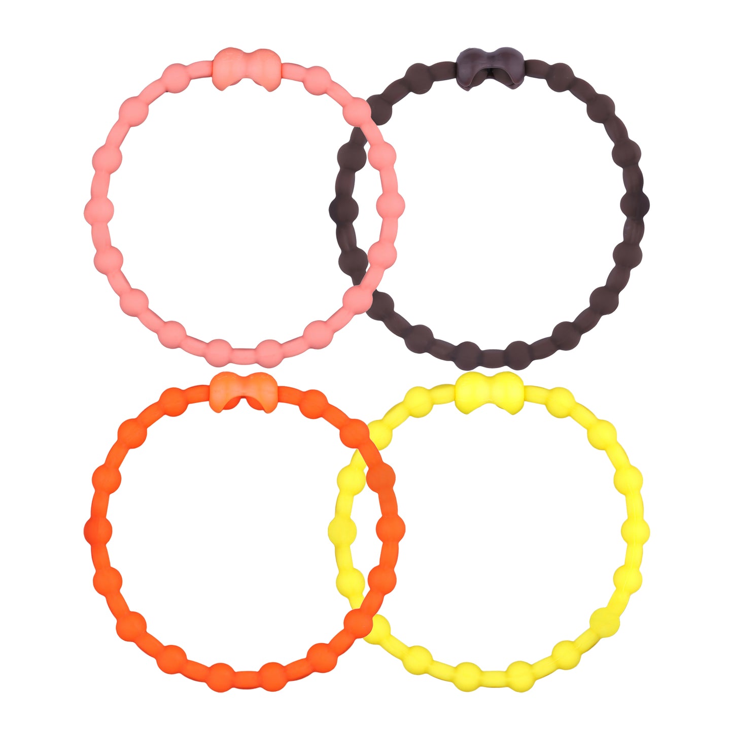 Retro Sunset Pack Pro Hair Ties (4-Pack): canalizar las vibraciones con estilo y comodidad