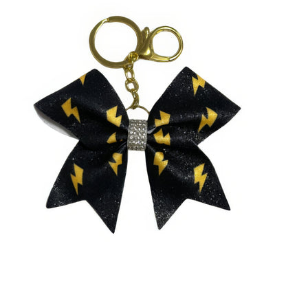 Black Lightning Bolt Cheer Bow Bow Hair Accessory