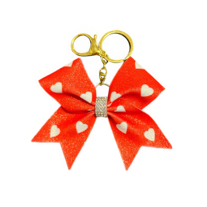 Red Heart Cheer Bow Hair Accessory