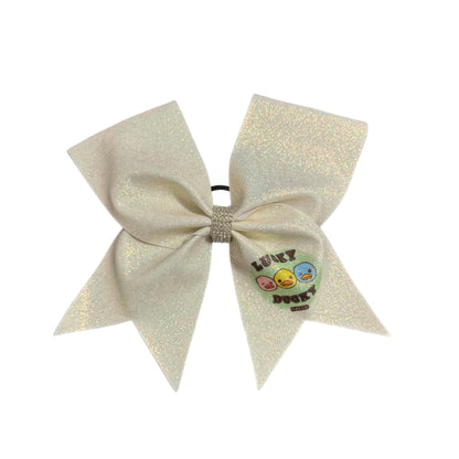 Lucky Ducky Cheer Bow Hair Accessory with Glittering Rhinestones