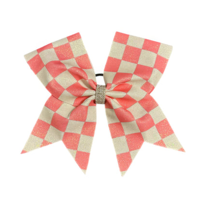 Checkered Cheer Bow Hair Accessory