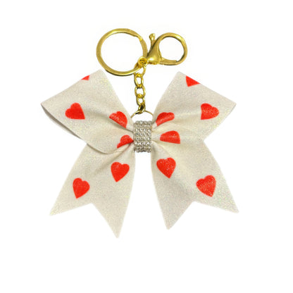 Red Heart Cheer Bow Hair Accessory