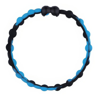 Black & Blue Hair Ties | Unique Design, Secure Hold, Pain-Free | 4-Pack