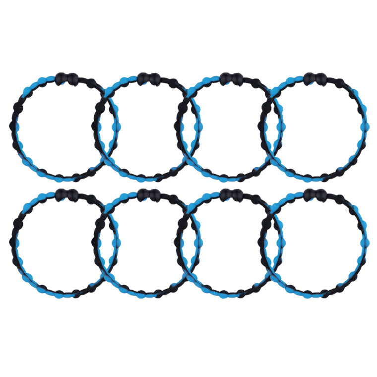 Black & Blue Bliss Hair Ties (8 Pack): A Touch of Bold Meets Understated Elegance