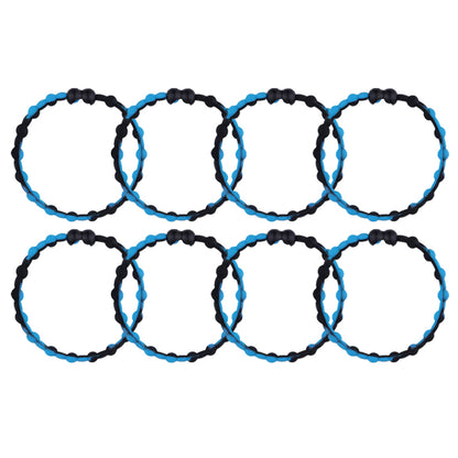 Black & Blue Bliss Hair Ties (8 Pack): A Touch of Bold Meets Understated Elegance