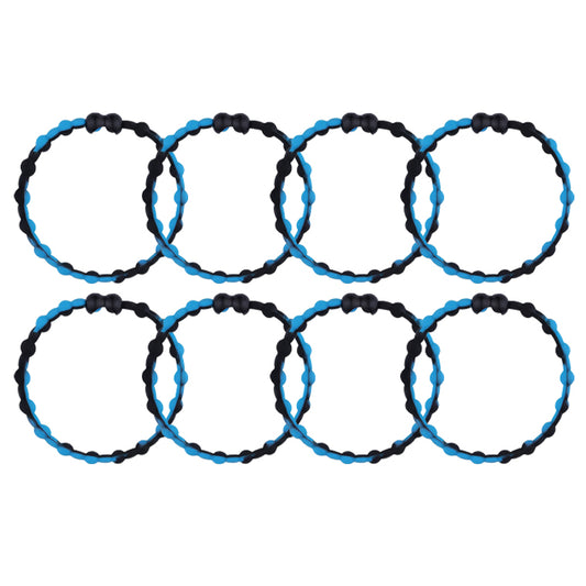 Black & Blue Bliss Hair Ties (8 Pack): A Touch of Bold Meets Understated Elegance