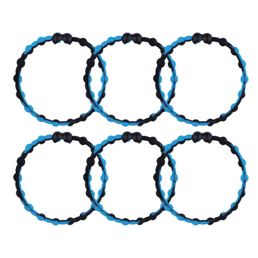 Black & Blue PRO Hair Ties (6-Pack): Bold Contrast for Effortless Style