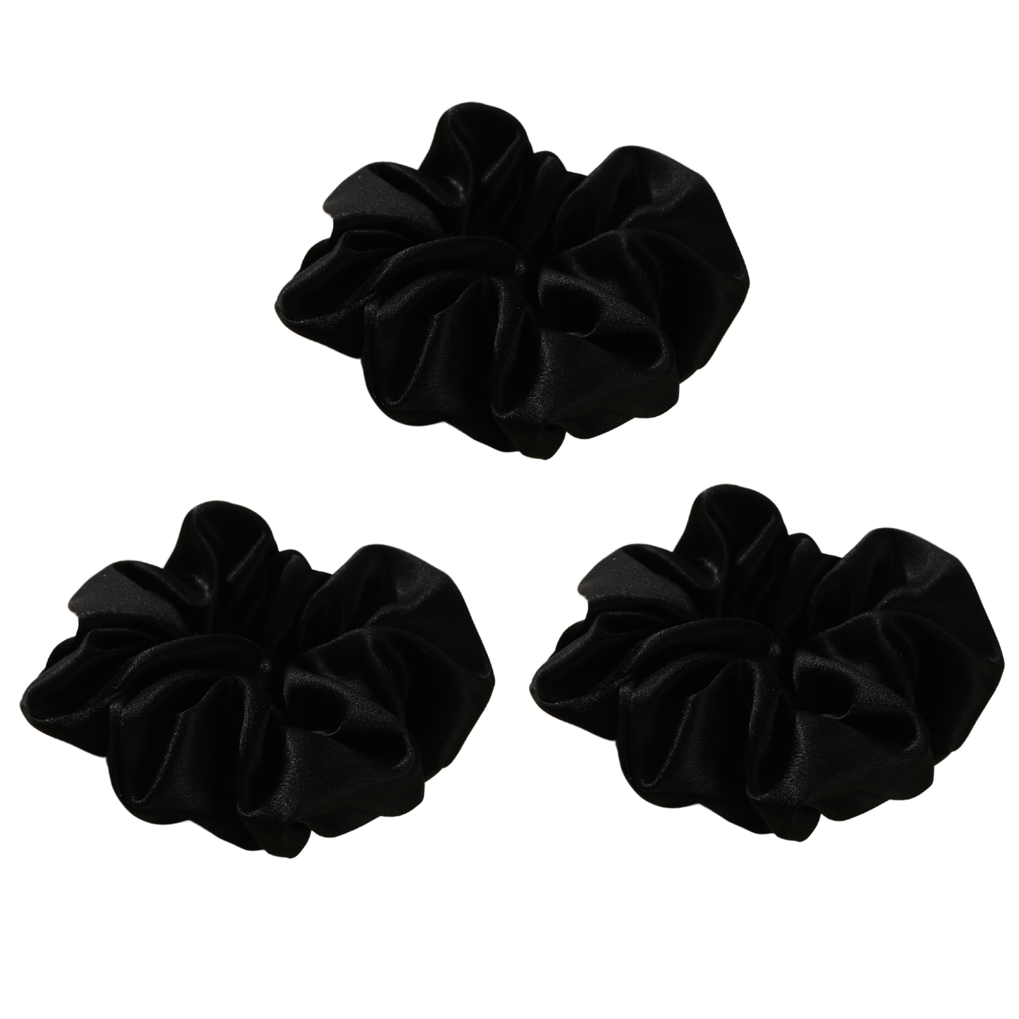 Mulberry Silk Black Vanta Scrunchie 3 Pack