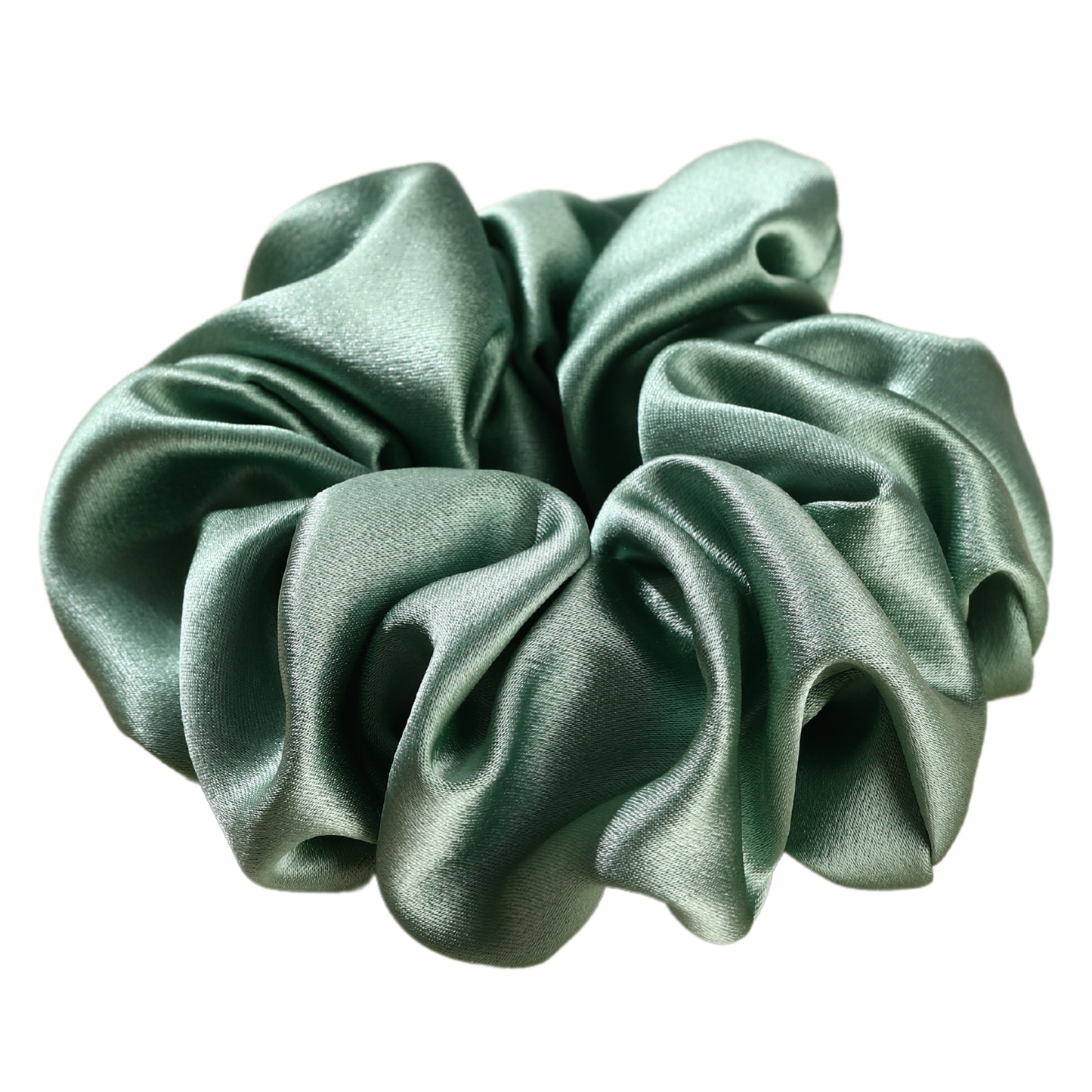 Roserel Mulberry Silk Green Emerald Scrunchie