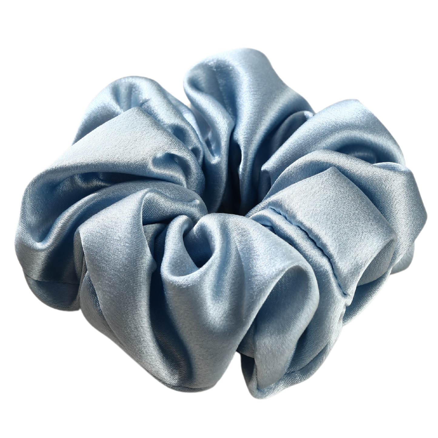 Roserel mullbärsilkljus himmelblå scrunchie