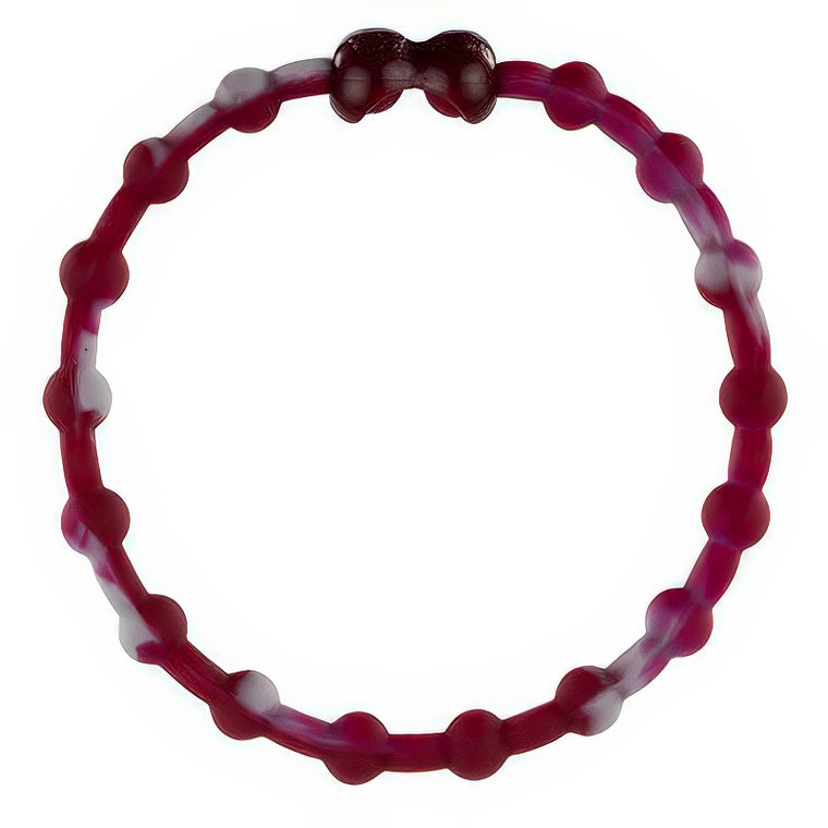 Marble Maroon Hair Ties (6-Pack): Bold Beauty for Every Look