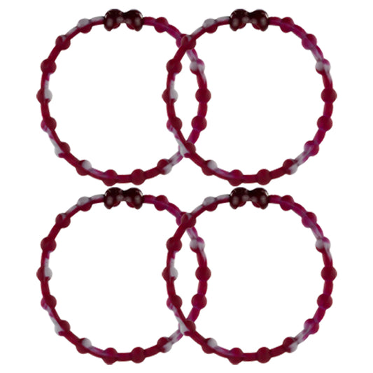 Marble Maroon PRO Hair Ties (4-Pack): Timeless Sophistication for Every Hairstyle