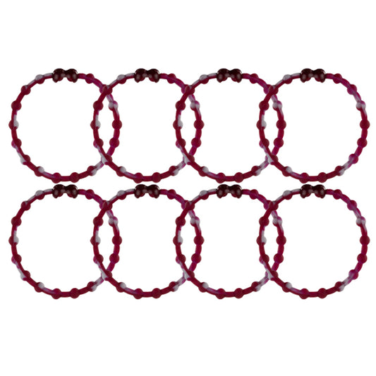 Marble Maroon Hair Ties (8 Pack): Bold Beauty for Every Look