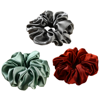 Roserel Mulberry Silk Midnight Jewel Scrunchie 3 Pack