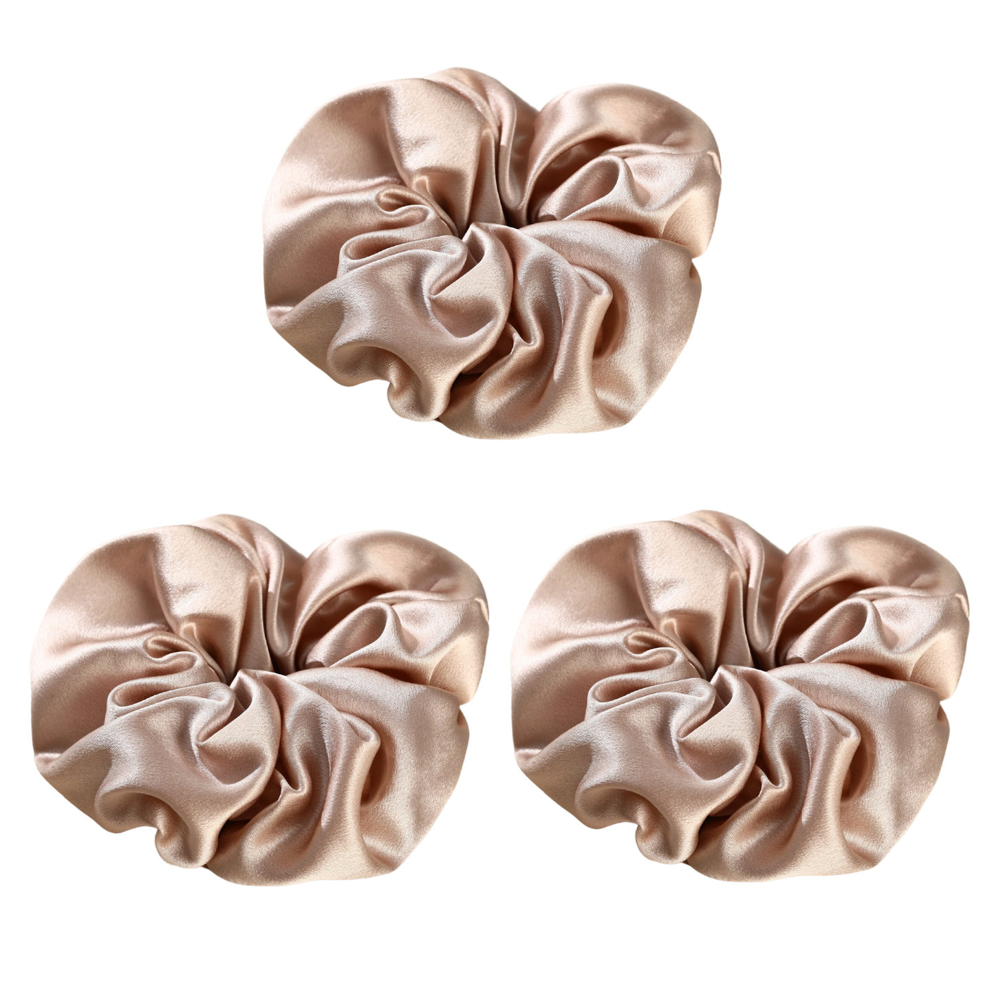 Roserel Mulberry Silk Pastel Scrunchie 3 Pack