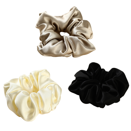 Mulberry Silk Platinum Dream Scrunchie 3 Pack