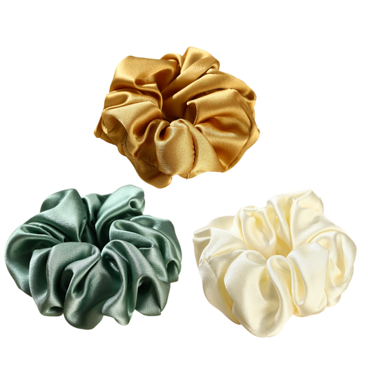 Mulberry Silk Royal Garden Scrunchie 3 Pack