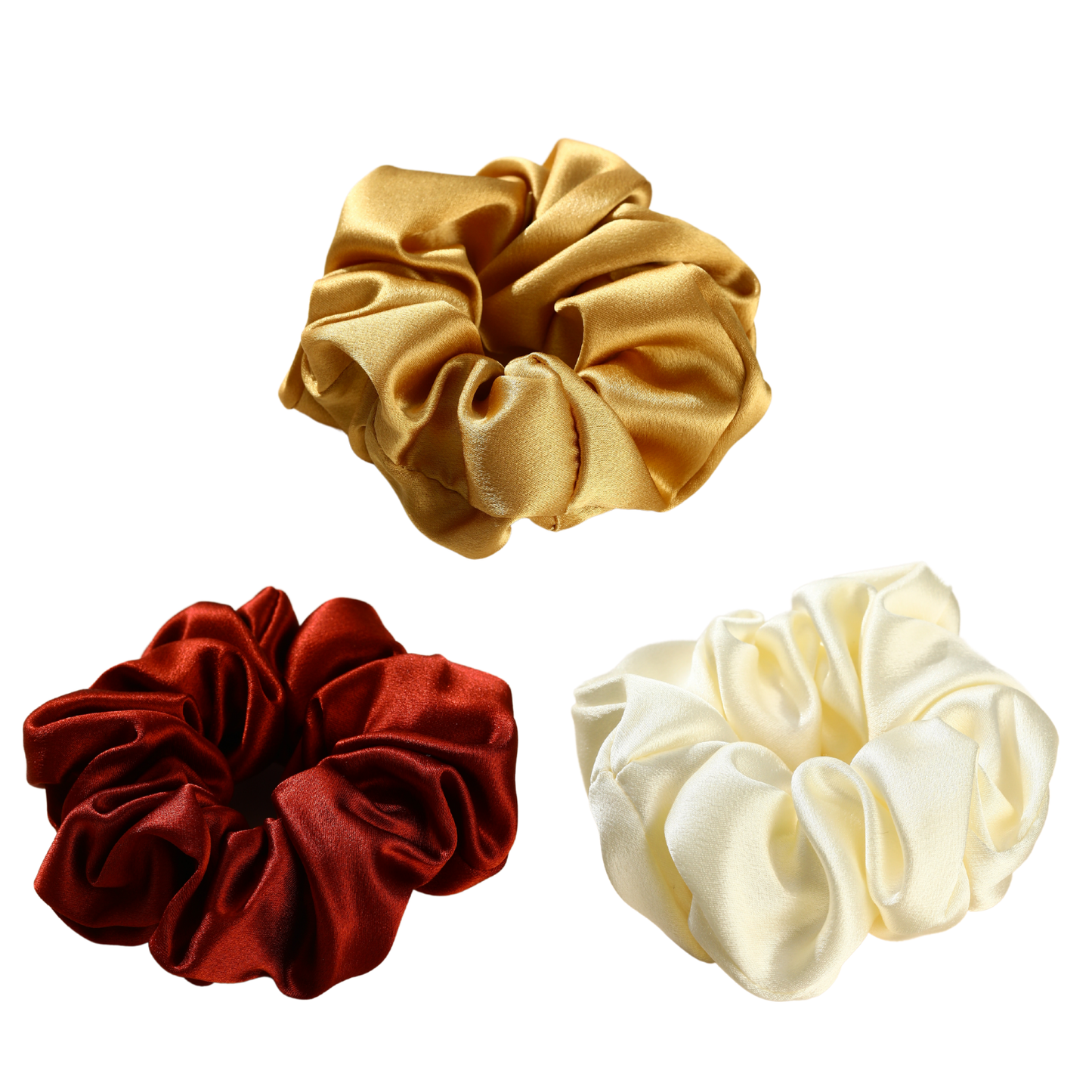 Roserel Mulberry Silk Sunset Glow Scrunchie 3 paquete