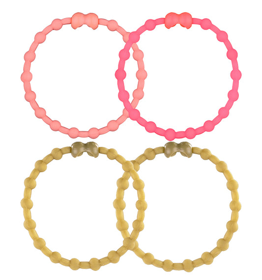 Golden Sands Pack Pro Hair Ties (4-pack): Lägg till en touch av elegans till din frisyr