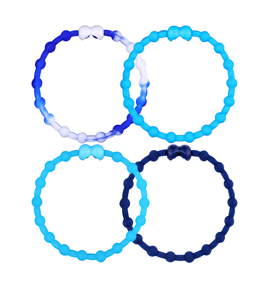 Azure Dream Pack PRO Hair Ties: Easy Release Adjustable for Every Hair Type PACK OF 4