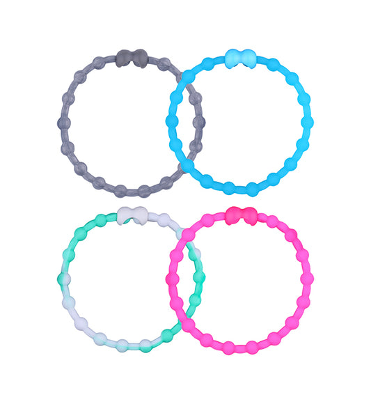 Aurora Dream Pack PRO Hair Ties: Easy Release Adjustable for Every Hair Type PACK OF 4