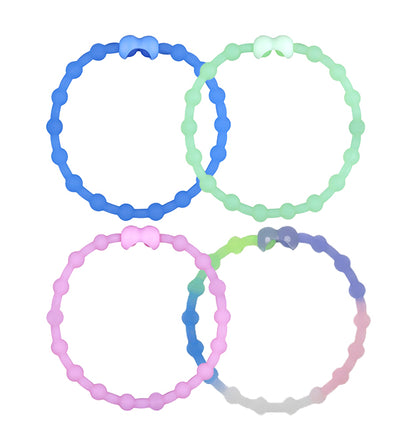 Glowing Horizon Pack PRO Hair Ties (4-Pack): Illuminate Your Hairstyle with Tranquil Hues