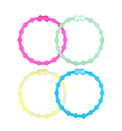 Aurora Borealis Pack PRO Hair Ties: Easy Release Adjustable for Every Hair Type PACK OF 4