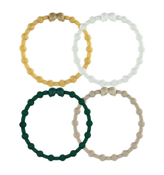 Gilded Forest Pack Pro Hair Ties (4-Pack): Omfavn elegance inspireret af naturen