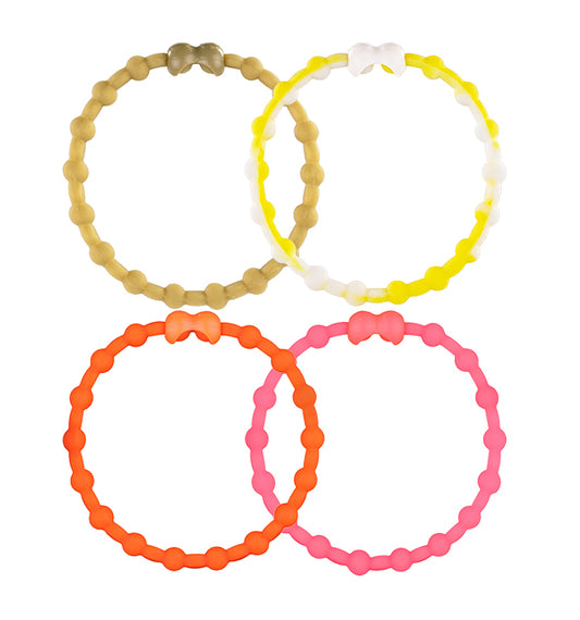 Golden Sunset Pack Pro Hair Ties (4-pack): Omfamna värmen i en glödande solnedgång