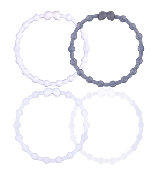 Lunar Frost Pack Pro Hair Ties (4-Pack): Omfamna Celestial Elegance